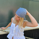 Silk Scarf - Santorini Maze