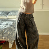 The Gaucho pants - Brown & Blue Checkered