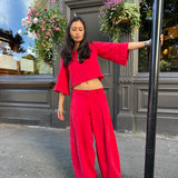 The Gaucho pants - Sangria Red