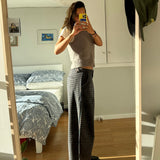 The Gaucho pants - Brown & Blue Checkered
