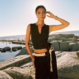 The Anya top - Charcoal