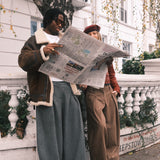 The Gaucho pants - Green / Grey tweed