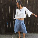The Gaucho jorts - Storm Blue