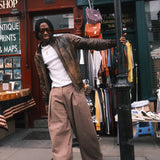 The Gaucho pants - Red / Brown Tweed