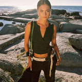 The Anya top - Charcoal