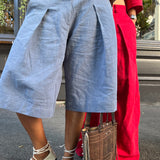 The Gaucho jorts - Storm Blue