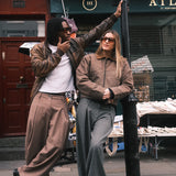 The Gaucho pants - Red / Brown Tweed