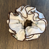 Cream & green Scrunchie