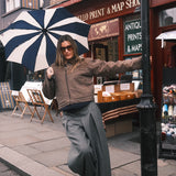 The Gaucho pants - Green / Grey tweed