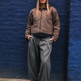 The Gaucho pants - Green / Grey tweed