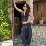 The Anya top (pre order) Charcoal