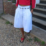 The Gaucho jorts - White