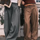 The Gaucho pants - Green / Grey tweed