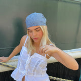Silk Scarf - Santorini Maze