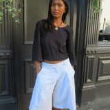 The Gaucho jorts - White