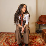 The Gaucho pants - Red / Brown Tweed